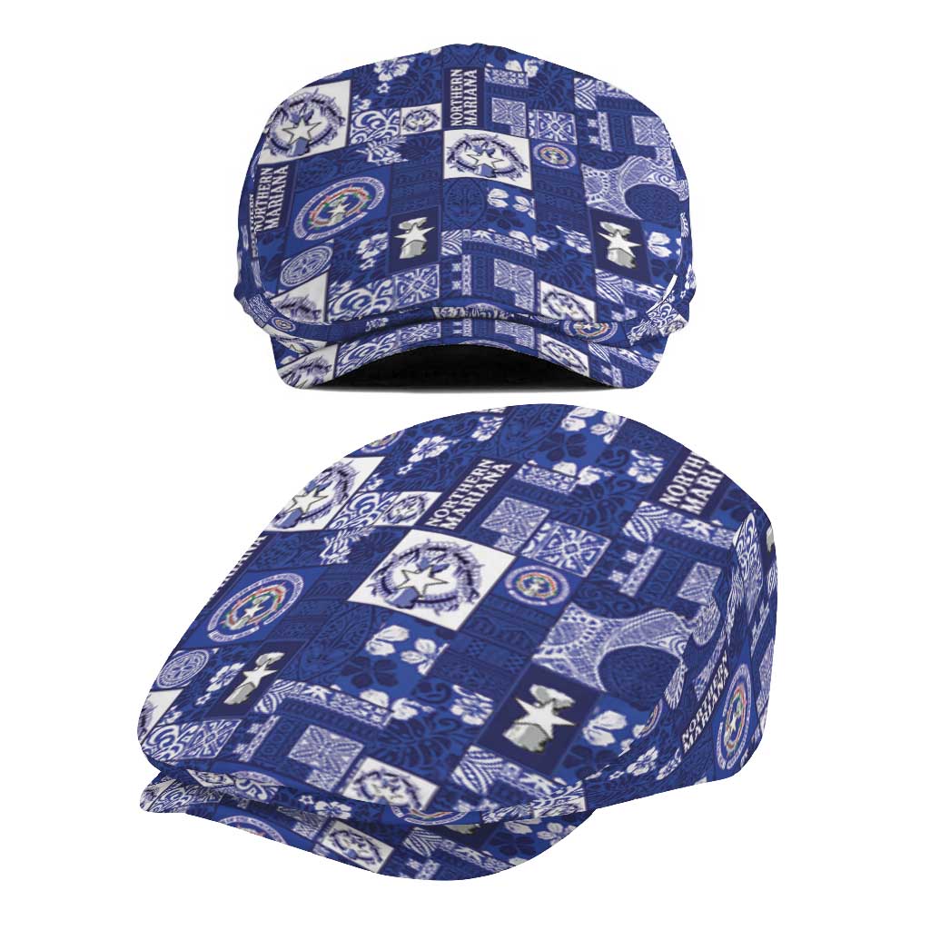 Northern Mariana Islands Magof Nochebuena Jeff Hat Pacific Patchwork Xmas Vibes - Polynesian Pride