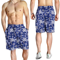 Northern Mariana Islands Magof Nochebuena Shorts for Men Pacific Patchwork Xmas Vibes - Polynesian Pride