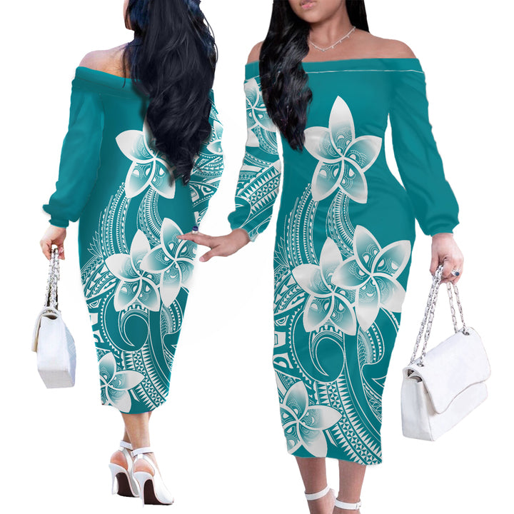 Custom request - Fanni Tikoca - 15/10/25 - Off Shoulder Long Sleeve Dress LT9