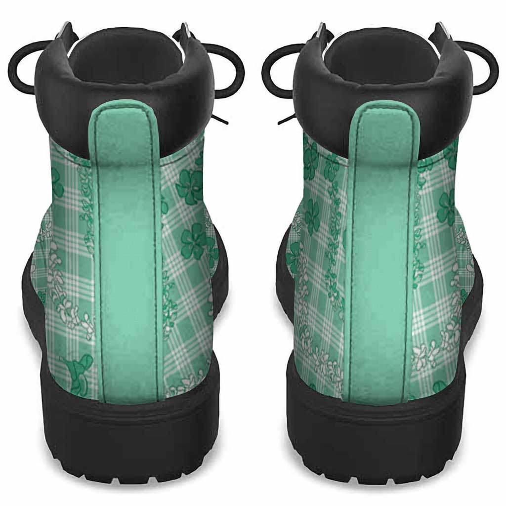 Omaomao Aloha Hawaii All Season Boots Plumeria Lei With Palaka Motif - Polynesian Pride