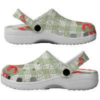 Omaomao Aloha Hawaii Clogs Shoes Rosebud Lei With Palaka Motif - Polynesian Pride