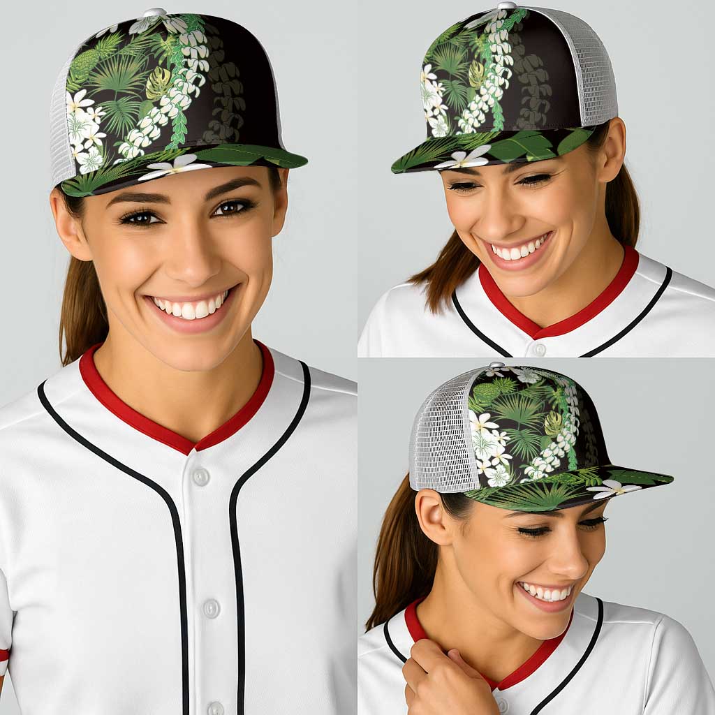 Omaomao Aloha Hawaii Lei Baseball Net Cap Tropical Flowers Elegant Vibe - Polynesian Pride