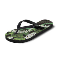 Omaomao Aloha Hawaii Lei Flip Flops Tropical Flowers Elegant Vibe - Polynesian Pride