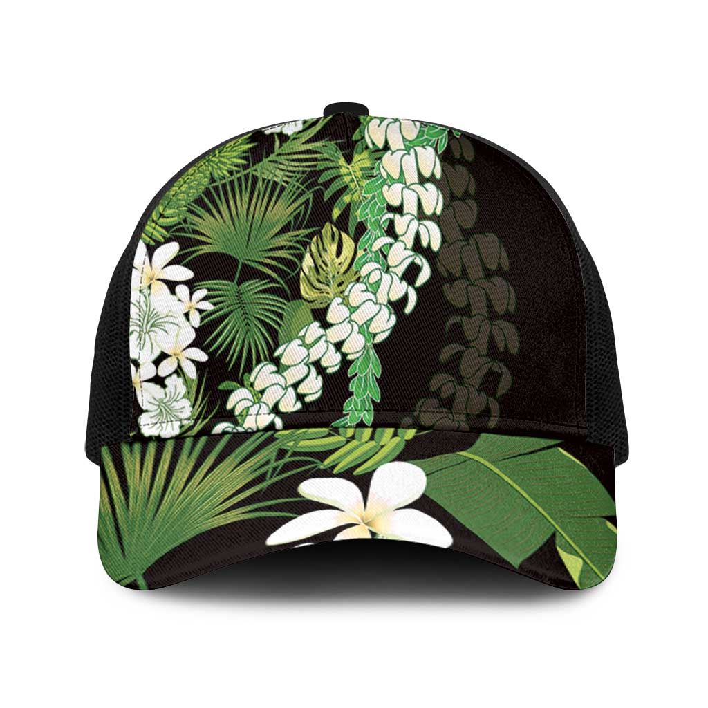 Omaomao Aloha Hawaii Lei Mesh Trucker Cap Tropical Flowers Elegant Vibe - Polynesian Pride
