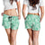 Omaomao Aloha Hawaii Shorts for Women Plumeria Lei With Palaka Motif - Polynesian Pride