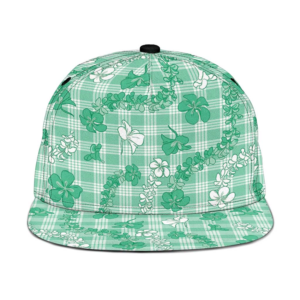 Omaomao Aloha Hawaii Snapback Cap Plumeria Lei With Palaka Motif - Polynesian Pride