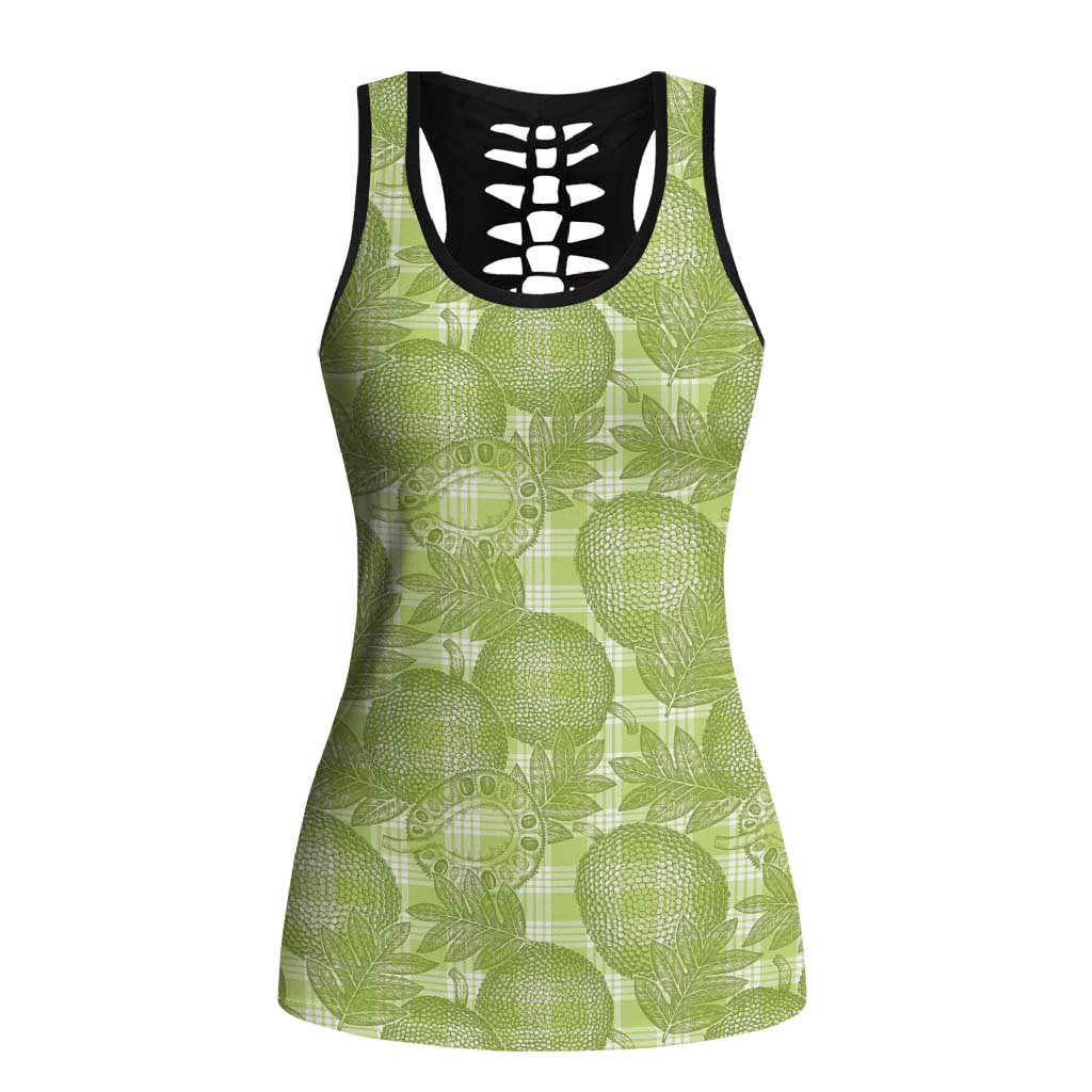 Omaomao Hawaii Breadfruit Palaka Motifs Hollow Tank Top