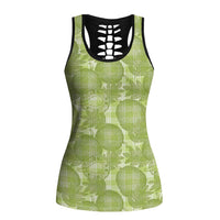 Omaomao Hawaii Breadfruit Palaka Motifs Hollow Tank Top