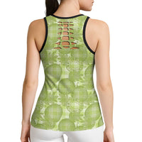 Omaomao Hawaii Breadfruit Palaka Motifs Hollow Tank Top