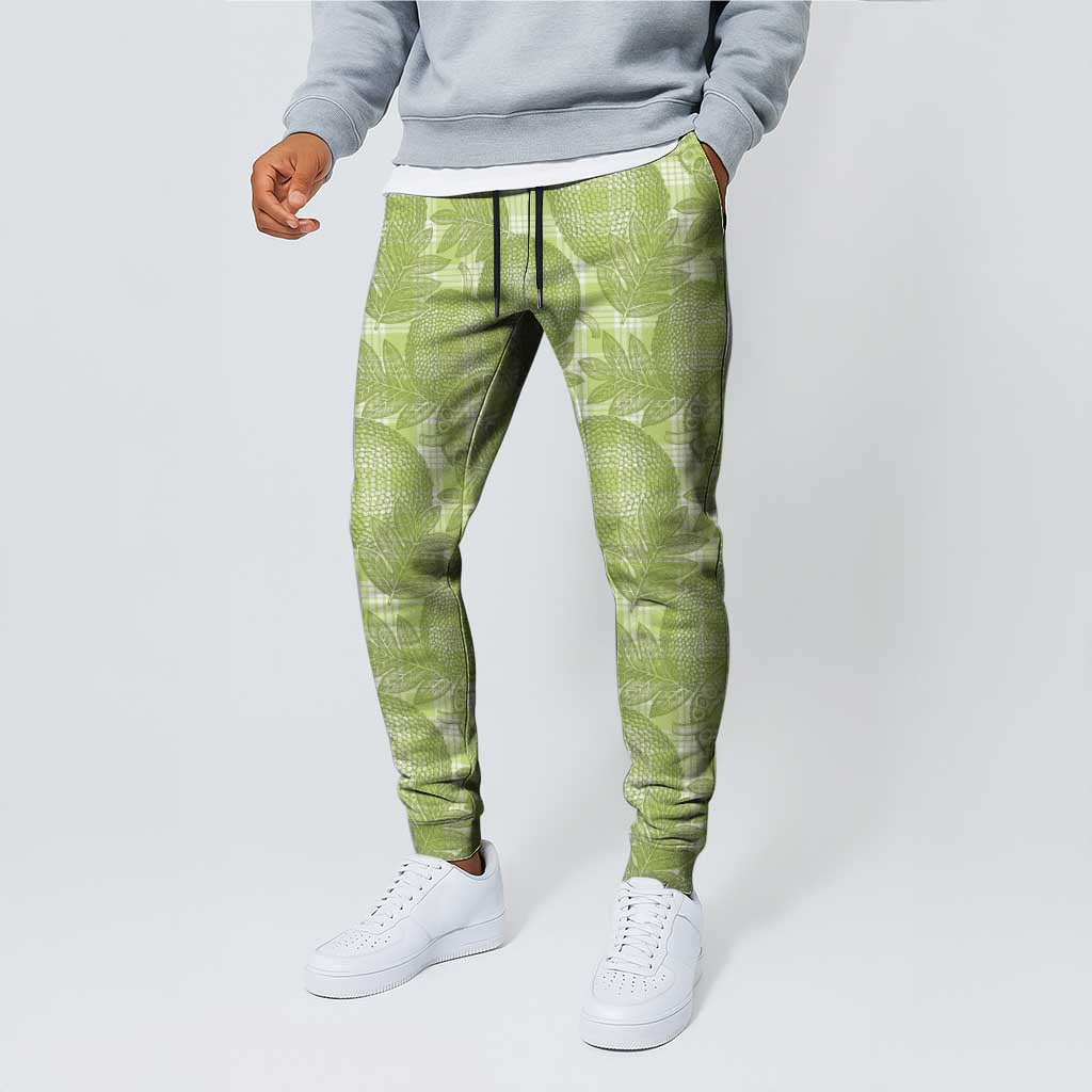 Omaomao Hawaii Breadfruit Palaka Motifs Jogger Pants