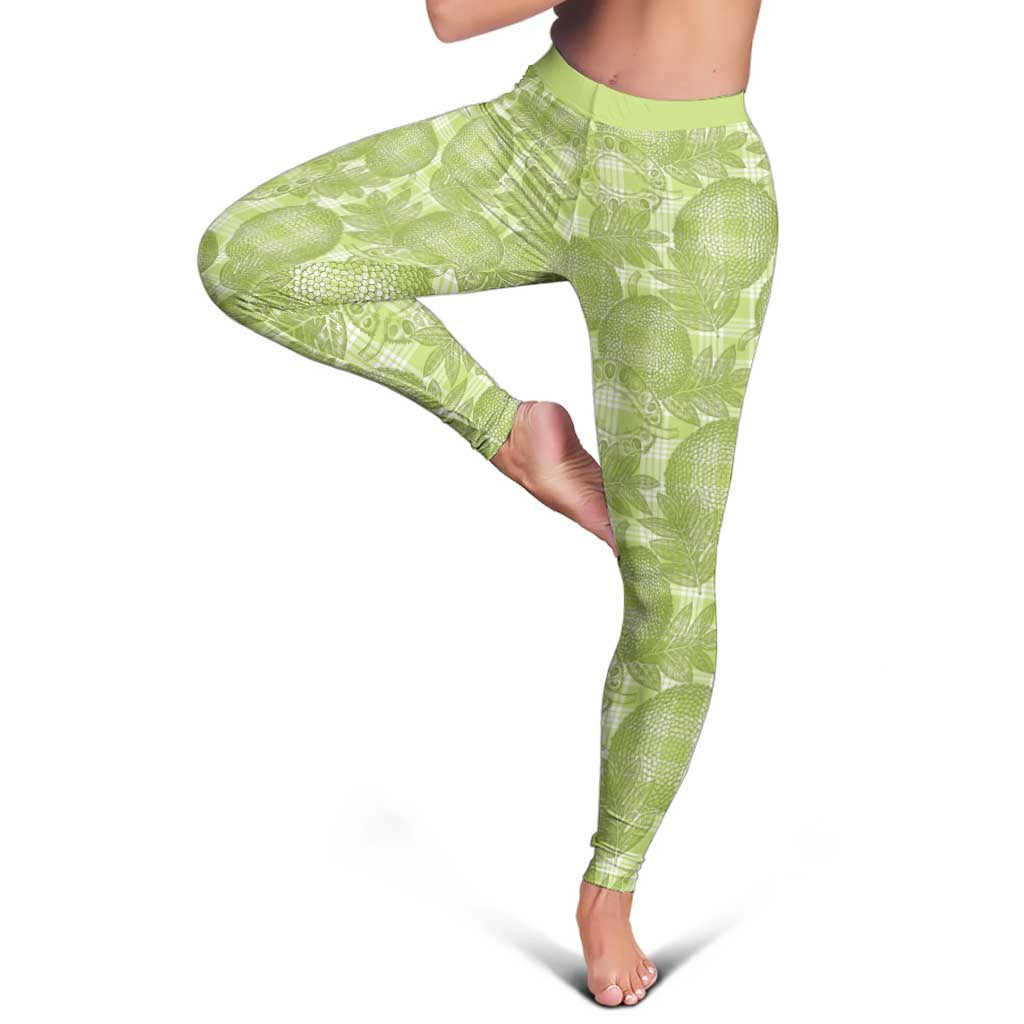 Omaomao Hawaii Breadfruit Palaka Motifs Leggings