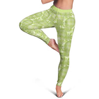 Omaomao Hawaii Breadfruit Palaka Motifs Leggings