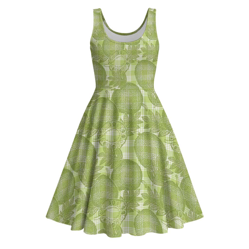 Omaomao Hawaii Breadfruit Palaka Motifs Midi Dress