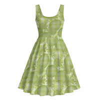Omaomao Hawaii Breadfruit Palaka Motifs Midi Dress