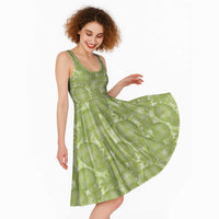 Omaomao Hawaii Breadfruit Palaka Motifs Midi Dress