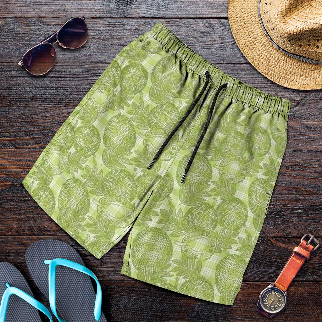 Omaomao Hawaii Breadfruit Palaka Motifs Shorts for Men