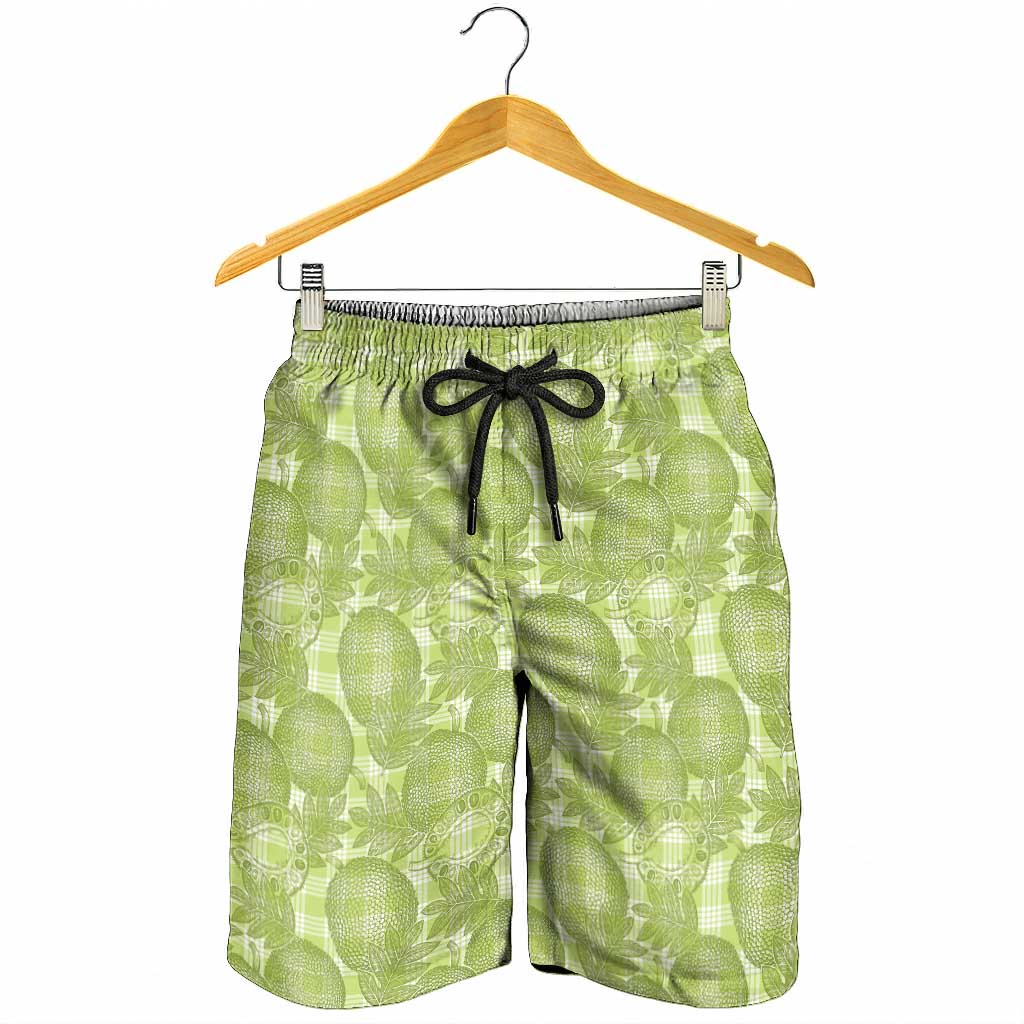 Omaomao Hawaii Breadfruit Palaka Motifs Shorts for Men