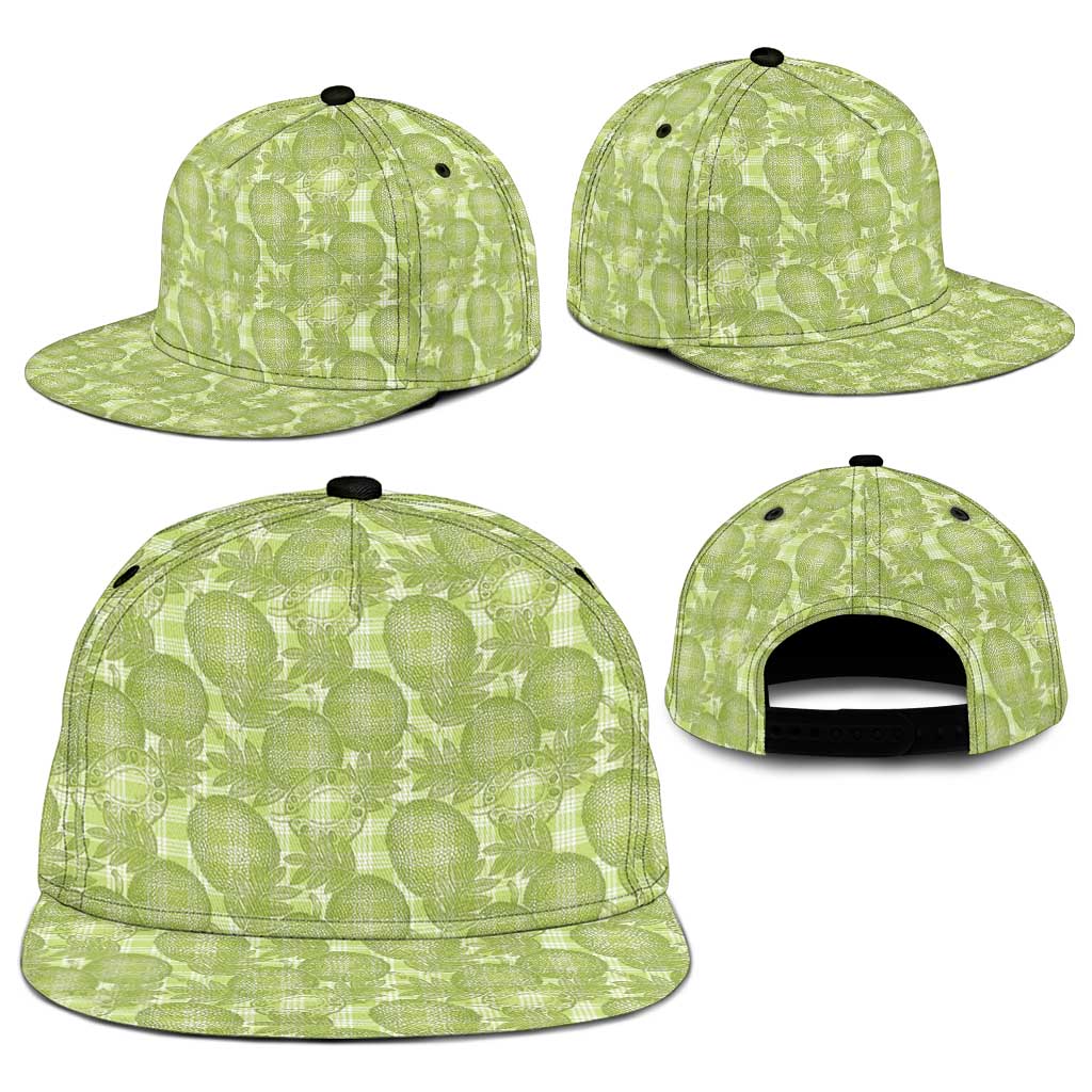 Omaomao Hawaii Breadfruit Palaka Motifs Snapback Cap