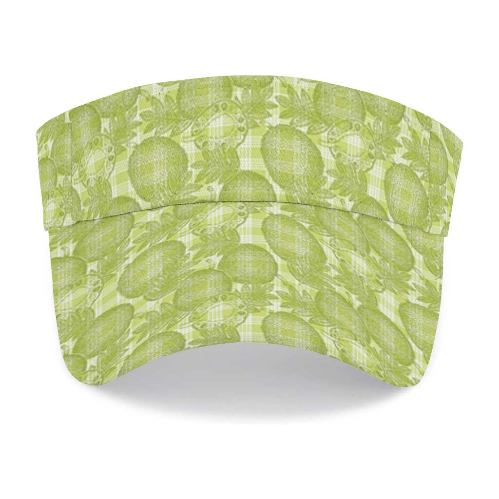 Omaomao Hawaii Breadfruit Palaka Motifs Sun Visor Cap