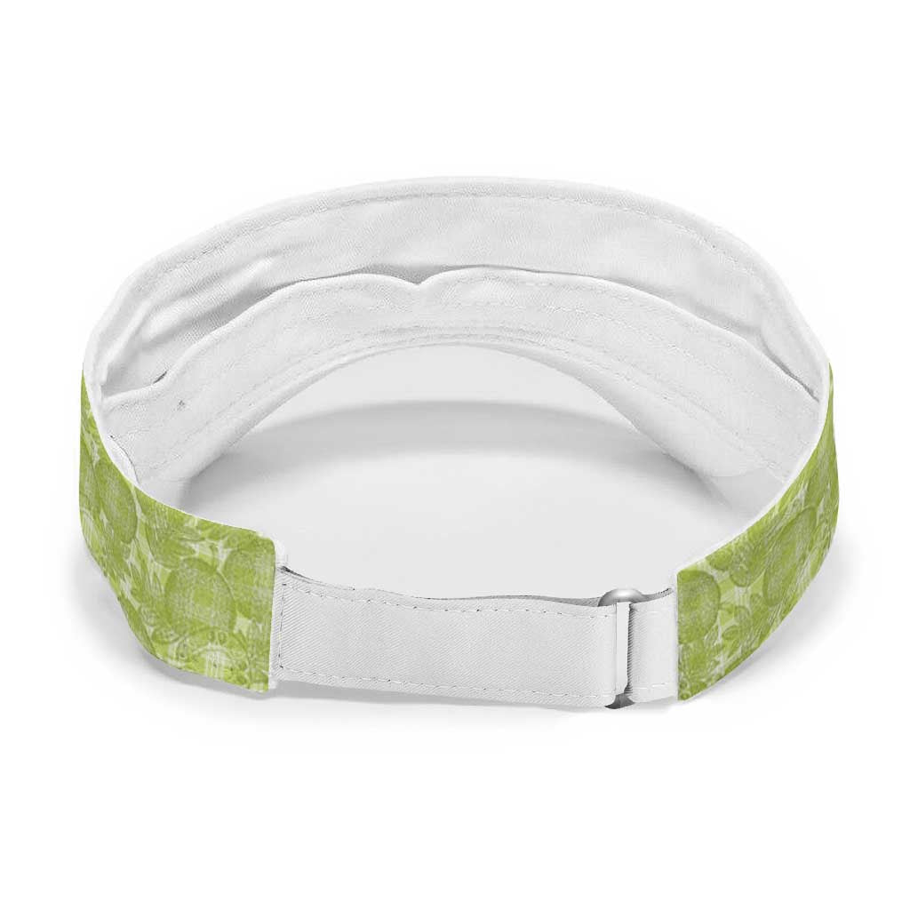 Omaomao Hawaii Breadfruit Palaka Motifs Sun Visor Cap