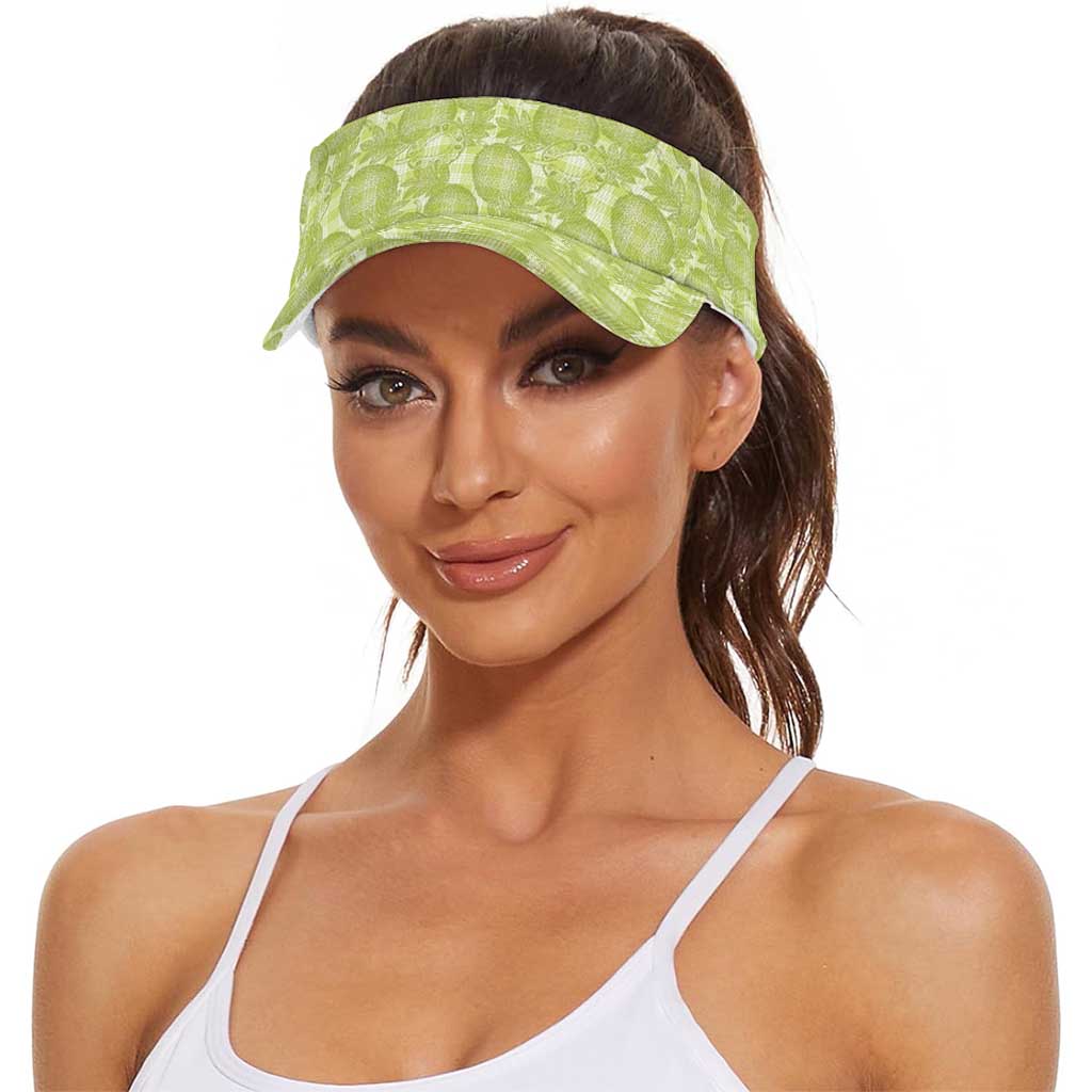 Omaomao Hawaii Breadfruit Palaka Motifs Sun Visor Cap