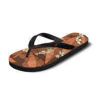 Orange Banana Leaf Hawaii Flip Flops Lau Maia Plumeria Tropical Summer Vibes