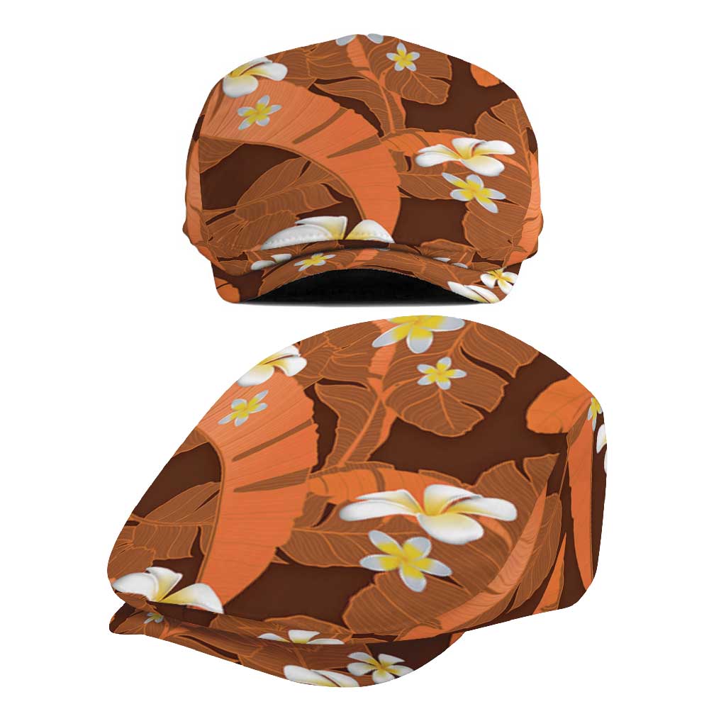 Orange Banana Leaf Hawaii Jeff Hat Lau Maia Plumeria Tropical Summer Vibes