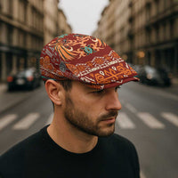 Oxblood Batik Papua-inspired Pattern Jeff Hat - Polynesian Pride