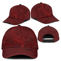 Oxblood Polynesia Classic Cap Hawaiian Tribal Hammerhead Shark Tattoo LT14