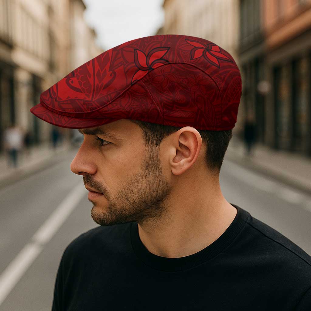 Oxblood Polynesia Jeff Hat Hawaiian Tribal Hammerhead Shark Tattoo - Polynesian Pride