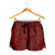 Oxblood Polynesia Shorts for Women Hawaiian Tribal Hammerhead Shark Tattoo - Polynesian Pride