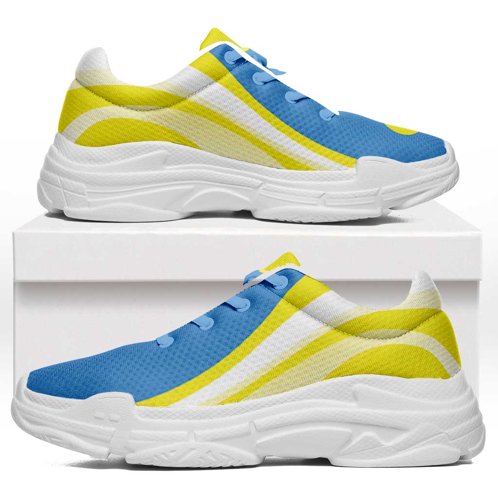 Palau Chunky Sneakers Flag-Inspired Curve Style