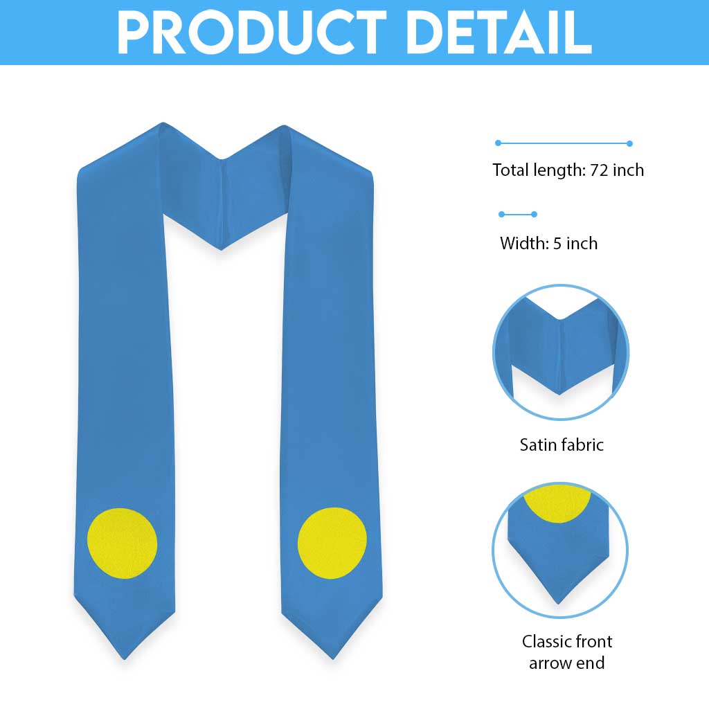 Palau Graduation Stole Flag Style LT05 - Polynesian Pride