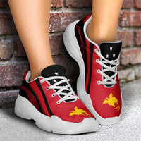 Papua New Guinea Chunky Sneakers Flag-Inspired Curve Style