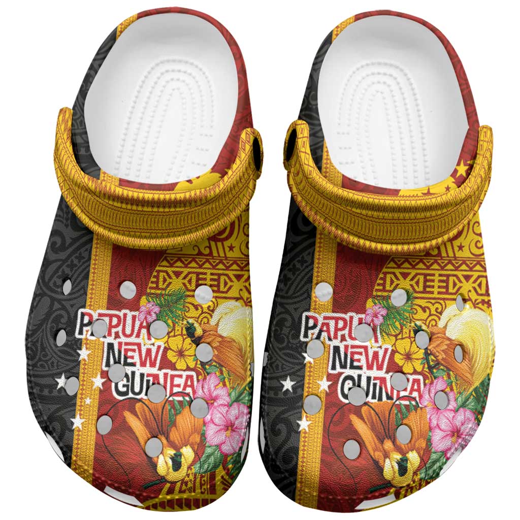 Papua New Guinea Clogs Shoes Birds-of-Paradise Melanesian Tattoos Tropical Plants