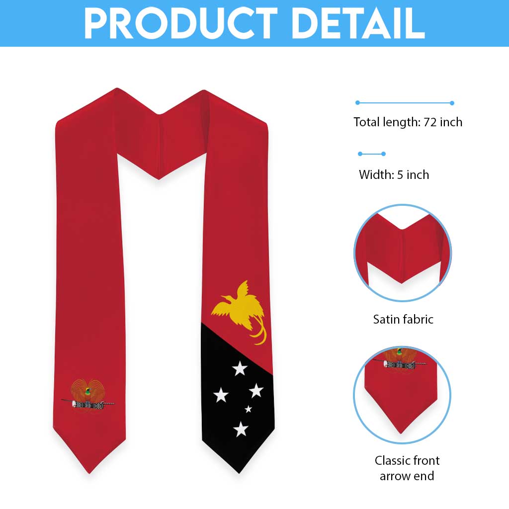 Papua New Guinea Graduation Stole Flag Style LT05 - Polynesian Pride