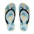 Pastel Cyan Tropical Hawaii Flip Flops Seamless Monstera Plumeria Hawaiian Pattern - Polynesian Pride