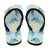 Pastel Cyan Tropical Hawaii Flip Flops Seamless Monstera Plumeria Hawaiian Pattern - Polynesian Pride