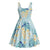 Pastel Cyan Tropical Hawaii Midi Dress Seamless Monstera Plumeria Hawaiian Pattern - Polynesian Pride