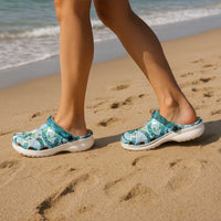 Paua Shell Maori Clogs Shoes Koru Kowhaiwhai