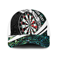 Personalized NZ Darts Mesh Trucker Cap Paua Shell Maori Koru Whakairo - Polynesian Pride