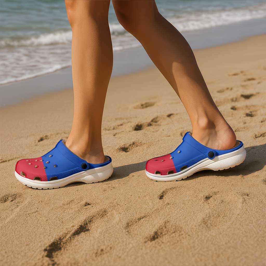 Philippines Clogs Shoes Heritage Palette Flag-Inspired - Polynesian Pride