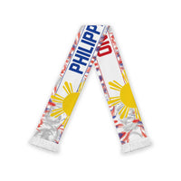 Philippines Flag Day Soccer Scarf Filipino Feather Pattern LT9 White Fringe One Size White - Polynesian Pride