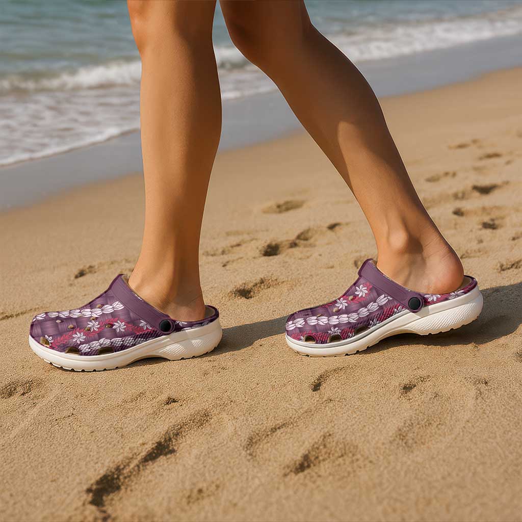 Pikake Maile Tiare Lei Clogs Shoes Akala Lauhala Pattern