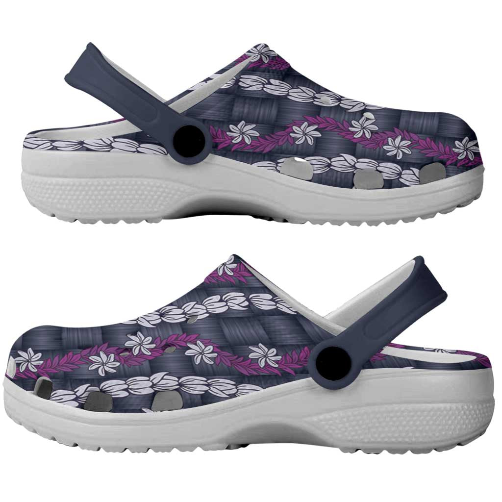 Pikake Maile Tiare Lei Clogs Shoes Poni Lauhala Pattern