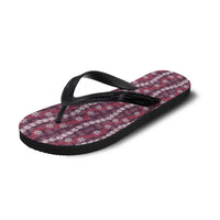 Pikake Maile Tiare Lei Flip Flops Akala Lauhala Pattern