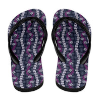Pikake Maile Tiare Lei Flip Flops Poni Lauhala Pattern