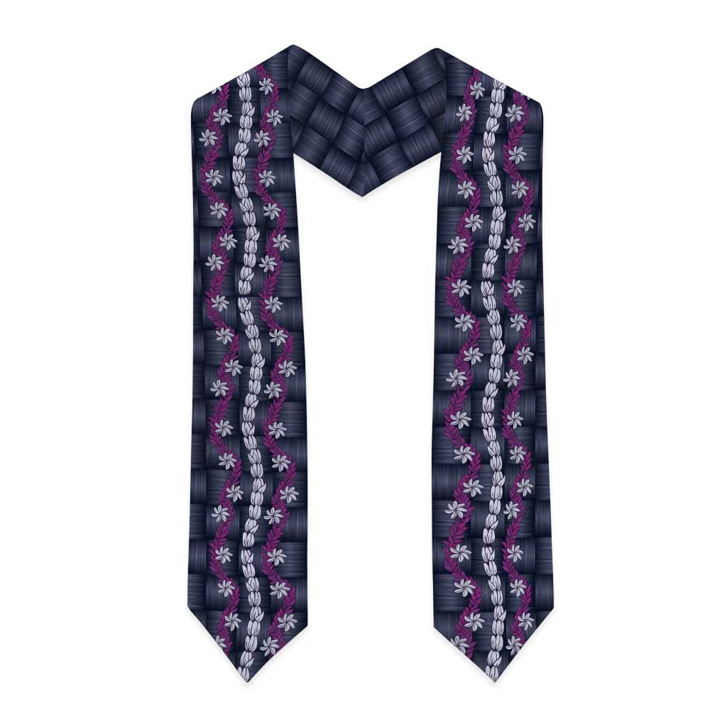 Pikake Maile Tiare Lei Graduation Stole Poni Lauhala Pattern