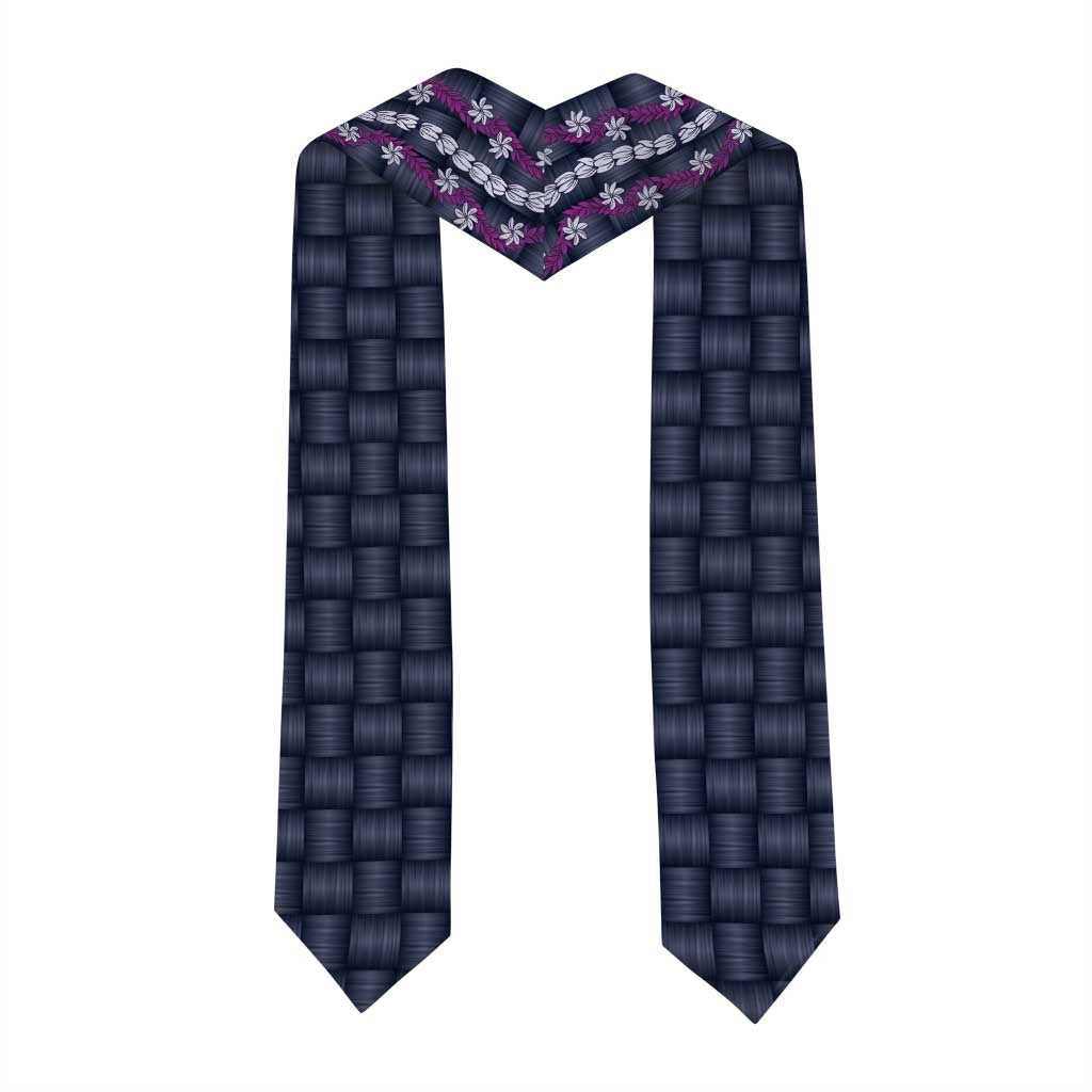 Pikake Maile Tiare Lei Graduation Stole Poni Lauhala Pattern
