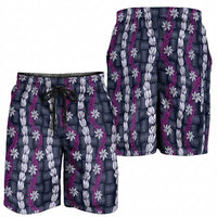 Pikake Maile Tiare Lei Shorts for Men Poni Lauhala Pattern